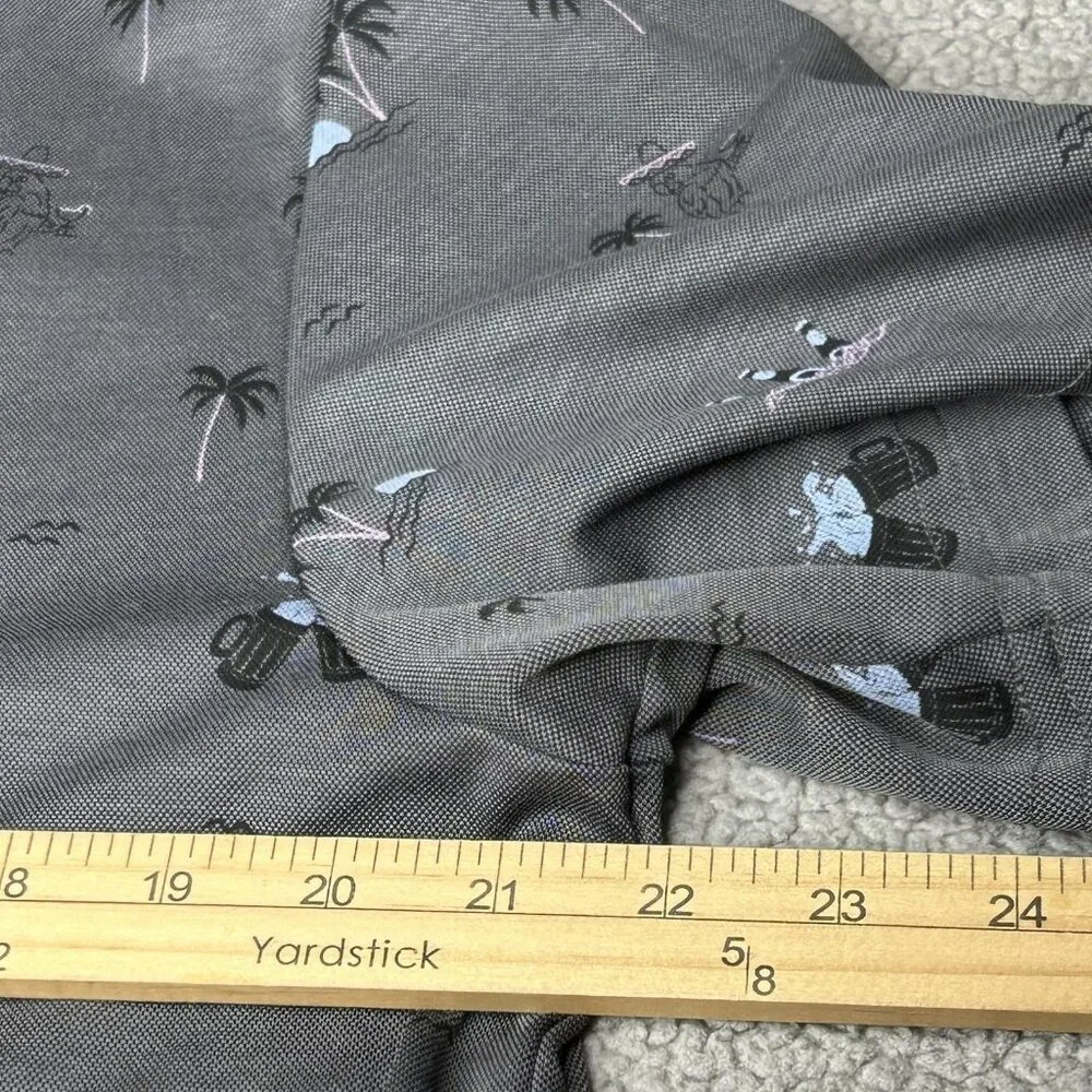 Travis Mathew Polo Shirt Mens Large Gray Priest Lake Golf Course Beer Palm Print - Picture 12 of 15
